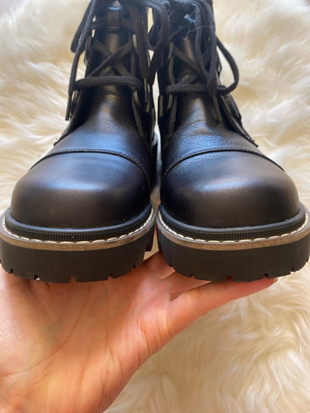 NEW Sorel Joan Now Waterproof Combat Boot Boots Lace Up Leather Black Size 10 - Picture 10 of 16